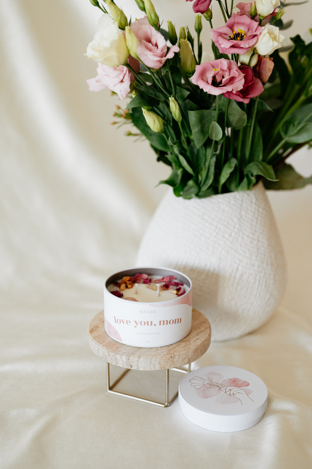 Flower Candle - LOVE YOU, MOM (back for Mother's Day 2026)