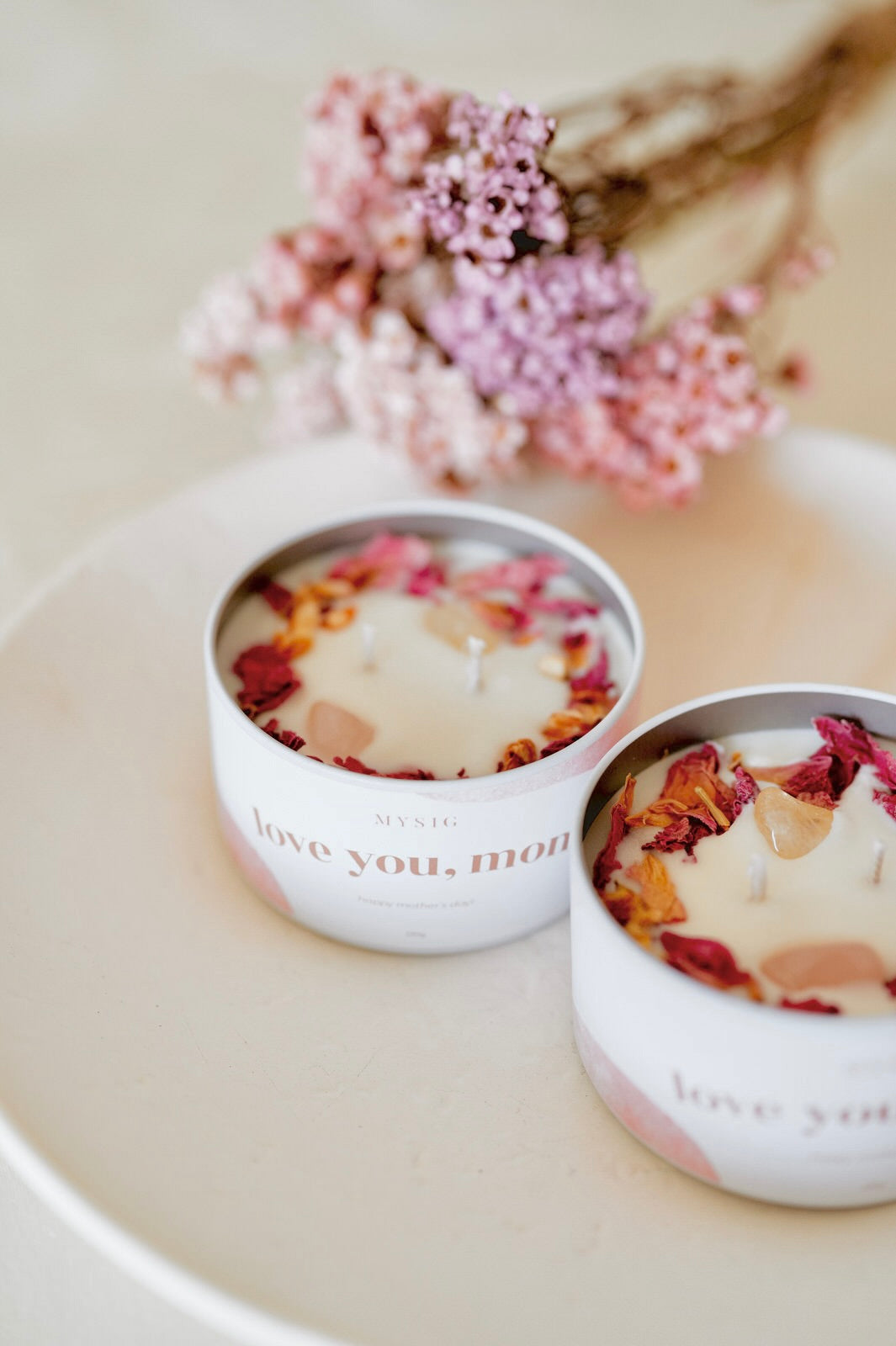 Flower Candle - LOVE YOU, MOM (back for Mother's Day 2026)